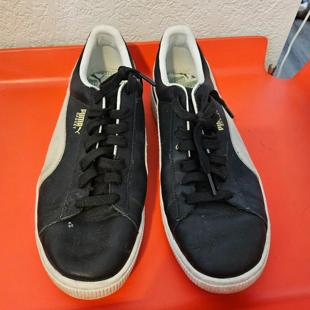 Puma Black Suede Low Top Tennis Shoes Men's 12